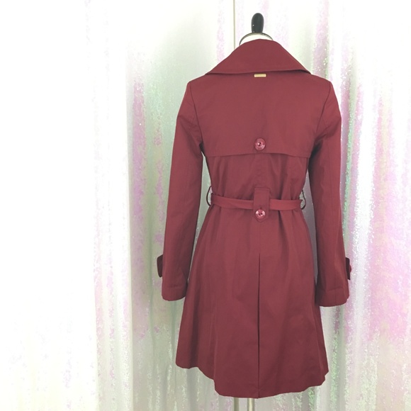 NWT Ellen Tracy Rain Coat - XS - Dark Red! - Picture 4 of 8